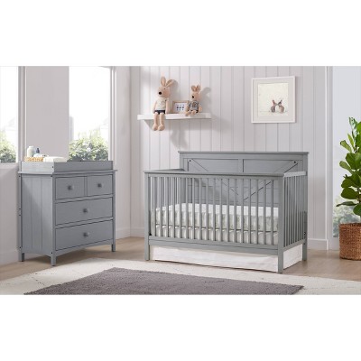 Oxford Baby Richmond 4-in-1 Convertible Crib - Brushed Gray : Target