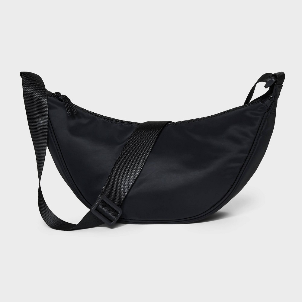 Girls' Crescent Crossbody Bag - art class™ Black