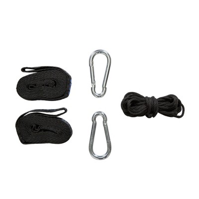 Blue Nylon Camping Hammock with Mosquito Netting