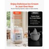 VEVOR Upright Automatic Ice Cream Maker with Built-in Compressor, 1 Quart No Pre-freezing Gelato Maker, 4 Modes Electric Sorbet-Maker, White - 4 of 4