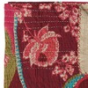50" X 70" Red Floral Cotton Quilted Kantha Throw Blanket with Embroidery - 4 of 4