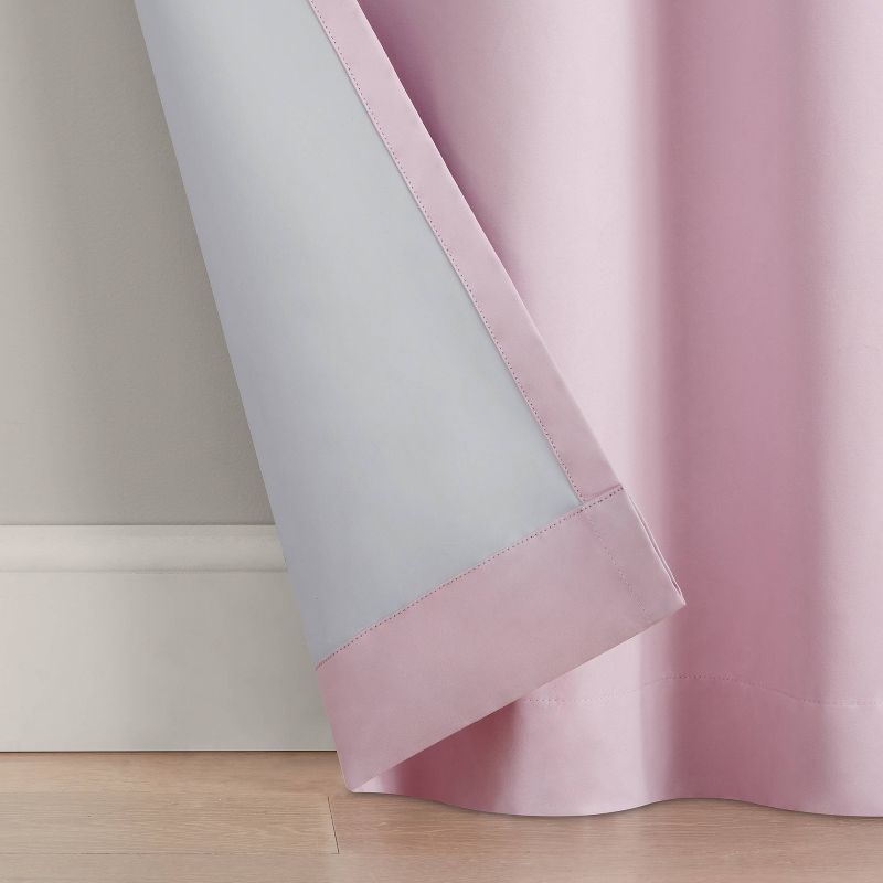40&#34;x84&#34; Kids&#39; 100% Blackout Bow Tie Up Curtain Panel Pink - Eclipse, 4 of 9
