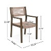 Christopher Knight Home Hani Braided Rope Acacia Dining Chairs - 3 of 4