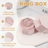 Unique Bargains Velvet Octagon Wedding Proposal Engagement 2 Slot Jewelry Storage Ring Box - 3 of 4