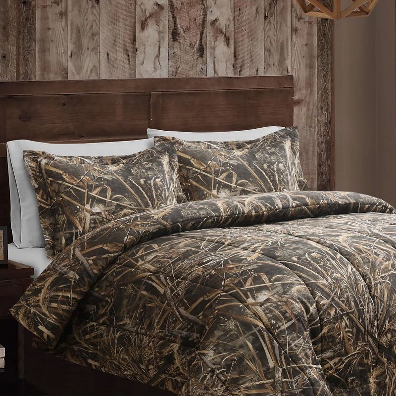Realtree Max-5 Camo Comforter Set, Premium Polycotton Fabric, Camouflage Bed Set Full, Super Soft 3-Piece Forest Bedding Set Hunting & Outdoor, 2 of 8