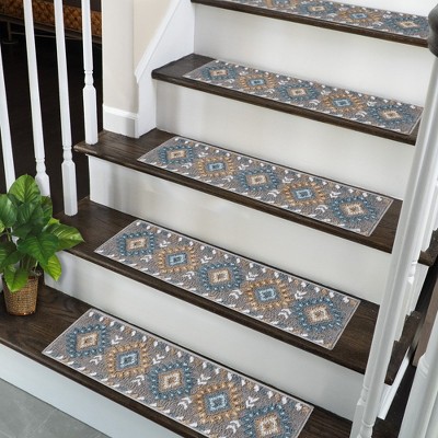 Sussexhome Stair Treads Traditional Collection Contemporary and Soft, Adhesive Tape, 9" X 28" , Pack of 4/7/13/15