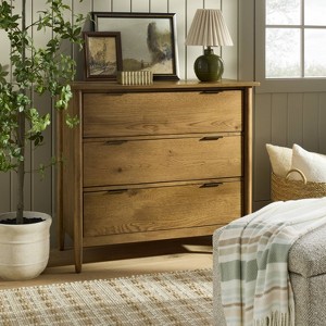 3 Drawer Modern Wood Dresser - Hearth & Hand™ with Magnolia - 1 of 4