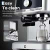 20 Bar Pressure Stainless Steel Espresso Machine with Grinder, 1.5l Removable Water Tank, Milk Frother Steam Wand, Adjustable Shot Volume - 3 of 4