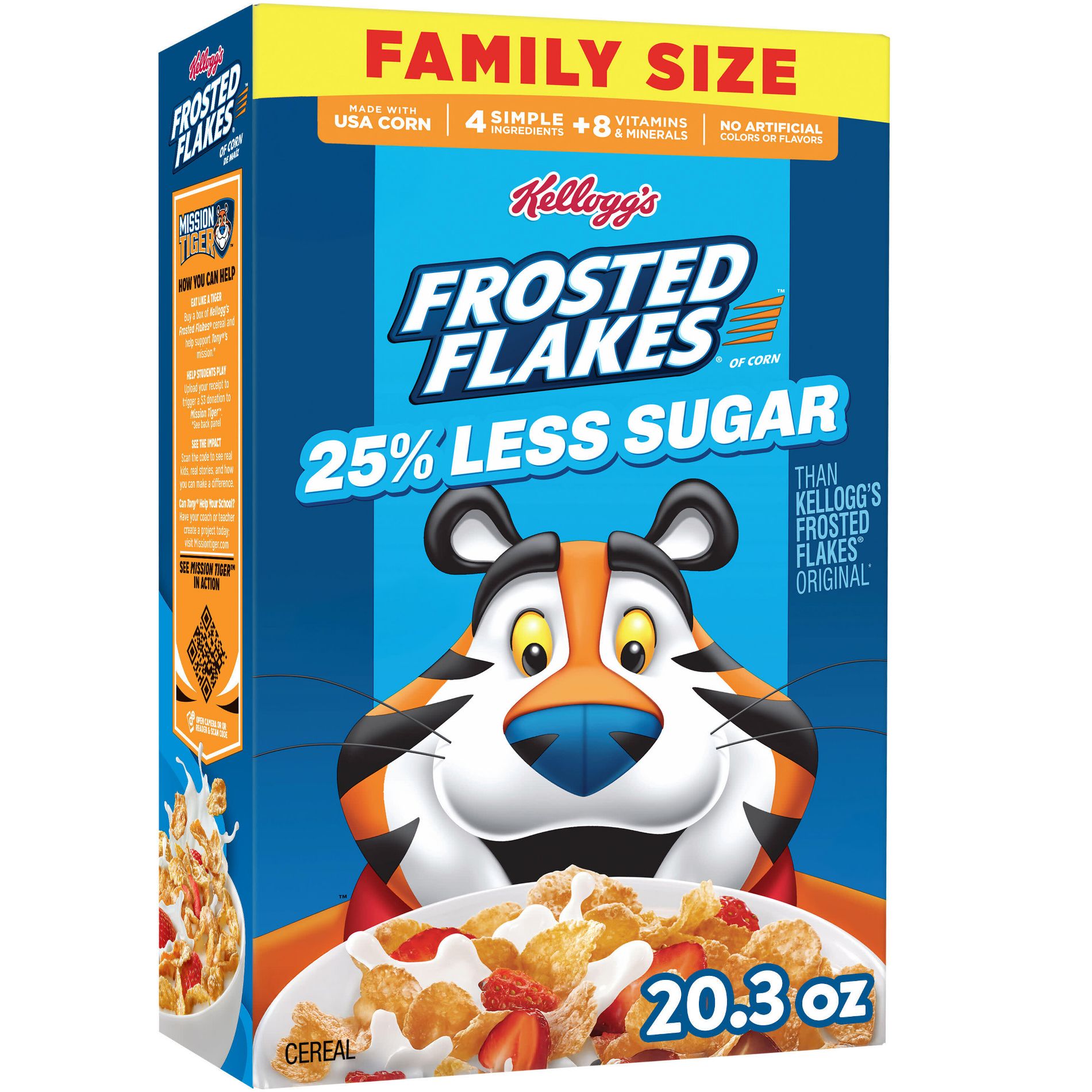 Kellogg's Frosted Flakes Reduced Sugar Family Size Breakfast Cereal - 20.3oz