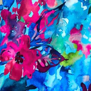 bright watercolor floral