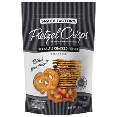 Snack Factory Sea Salt & Cracked Pepper Pretzel Crisps - 7.2oz