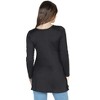 Womens Flared Long Sleeve Henley Tunic Top - 24seven Comfort Apparel™ - 3 of 4