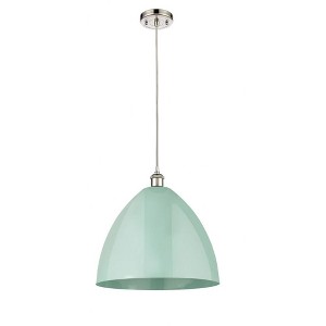 Plymouth Dome - 1 Light Cord Hung Mini Pendant In Industrial Style-18.75 Inches Tall and 16 Inches Wide - 1 of 1