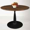 40'' Harold Foil  Round Top Black Base Round Pedestal Dining Table -Maison Boucle - 2 of 4