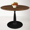 40'' Harold Foil  Round Top Black Base Round Pedestal Dining Table -Maison Boucle - image 2 of 4