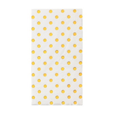 Smarty Had A Party White w/ Gold Dots Paper Dinner Napkins - 600 pcs