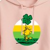 Women's - Peanuts - Woodstock Shamrock Cropped Graphic Hoodie - 2 of 4