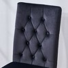 CAVINAS Velvet Armless Chairs, Dining Chairs with Metal Legs, Grid and Buckle Design for Kitchen, Conference Room, Living Room - 3 of 4