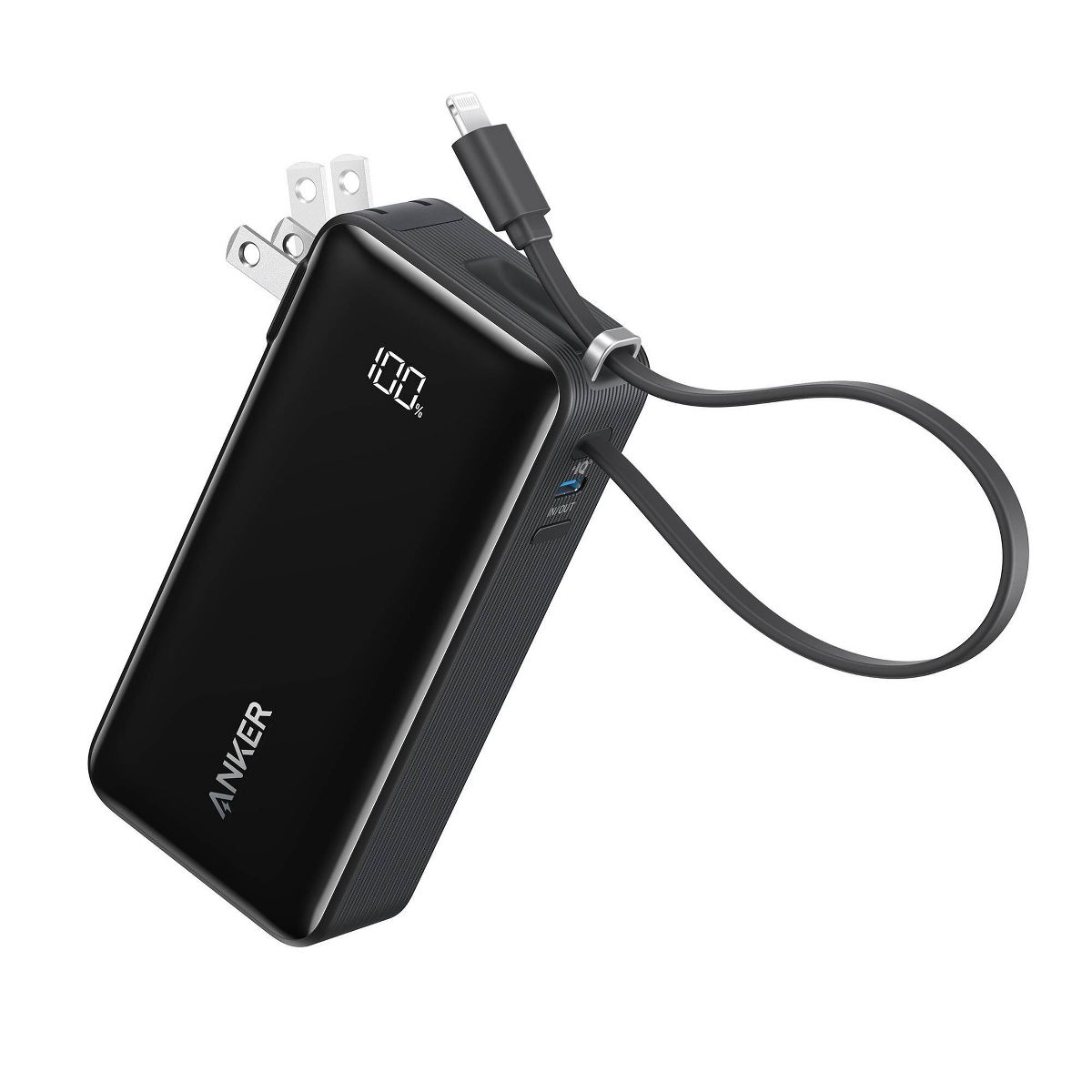 Anker 30W 10000mAh Fusion Power Bank with Built-In USB-C Cable - thumbnail 3