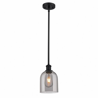 Bella - 1 Light Stem Hung Mini Pendant In Industrial Style-9.5 Inches Tall and 5.5 Inches Wide