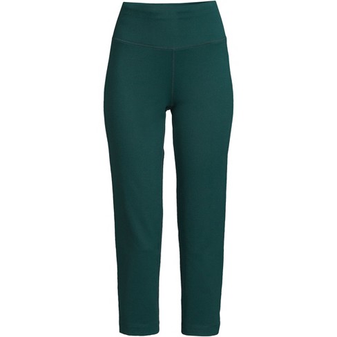 Lands' End Women's Plus Size Active Crop Yoga Pants - 1x - Deep Balsam :  Target