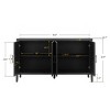 60'' Farmhouse Sideboard Buffet with 4 Doors and Adjustable Shelf,Spacious Storage Cabinet for Dining Room Entryway-Baofuwish - 4 of 4
