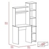 Kumasinova Computer Desk with 5 Shelves&2 Superior Shelves,Home Office Desk Writing Table for Study&Company,Home Workstation,Smokey Oak - 3 of 4