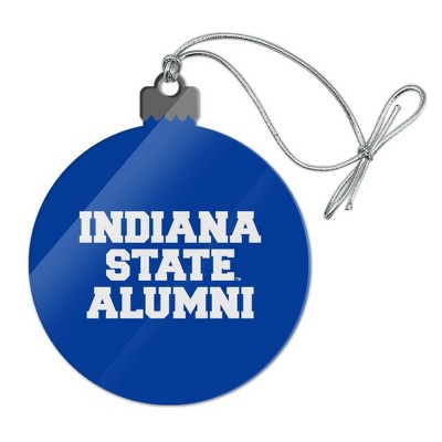 Indiana State University Alumni Acrylic Christmas Tree Holiday Ornament