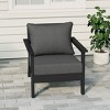 WestinTrends Avalon Black Outdoor Modern HDPE Patio Club Chair with Deep Seat Cushions - 2 of 4