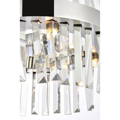 Serephina 16" Crystal Round Pendant Light in Chrome
