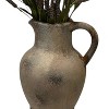 Slickblue Rustic Brown Terracotta Vase 8.5" Ceramic Pitcher-Style Jar with Handle for Table or Shelf - 3 of 3