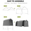GustoWave Outdoor Portable Storage Shed, Carport Tent for Motorcycle, Bike - 4 of 4