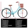 Bike Commuter Bike Beach Cruiser with Ergonomic Upright Design, w/Basket & Adjustable Seat | Comfort Commuter Bicycle - 2 of 4
