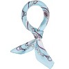 Allegra K Women's 100% Silk Floral Graphic Print Square Scarf Head Scarves Kerchief Neckerchief 21.6" X 21.6" - 2 of 4