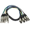 Monoprice 8-Channel 1/4 Inch TRS Male to XLR Male Snake 26AWG Cable C/d - 3 Feet With 8 Balanced Mono / Unbalanced Stereo Lines - 2 of 4