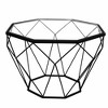 LeisureMod Malibu 23" Octagon End Table with Glass Top - 2 of 4