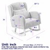 GDFStudio Aspen 27.2"W Modern High Backrest Boucle Rocking Chair with Two Side Pocket - 3 of 4