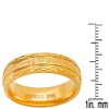 Steeltime Men's stainless steel with glittery inlay and diamond cut edge band ring. Size 9-12. Color Options: Silver, Gold, Black - 3 of 4