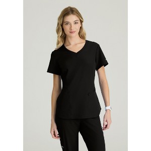 Skechers Vitality By Barco Women's Electra 3-Pocket Ribbed V-Neck Scrub Top - 1 of 4