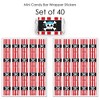Big Dot of Happiness Pirate Ship Adventures - Mini Candy Bar Wrapper Stickers - Skull Birthday Party Small Favors - 40 Count - 3 of 4