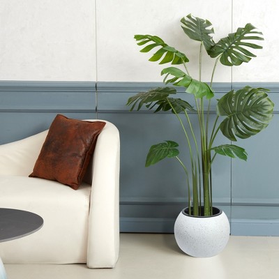 Spherical Self Watering Pots Plant Pots with Built-in Drainage & Water Level Monitor for Patio, Porch, Living Room, Home Office