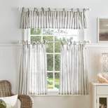56"x36" Sheer Laguna Striped Window Valance and Curtain Set - Martha Stewart