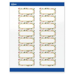 Avery Labels, 1" x 2-5/8", Gold-Blue Border Berries, Glossy, 160ct - 1 of 4
