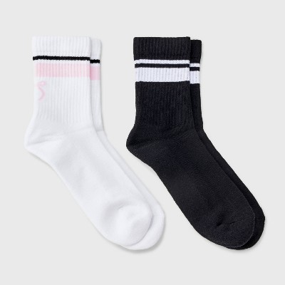 Women's Icon Cushioned Ribbed 2pk Mid Crew Socks - 4-10