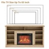 58" Fireplace TV Stand for Television up to 65",TV Stand with Storage Cabinet and Shelves - 4 of 4
