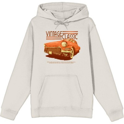 Car Fanatic Vintage Classic Orange Car Adult Long Sleeve Hoodie