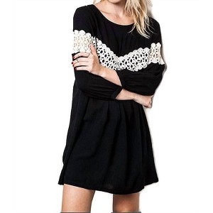Women's Peak Of Lace Baby Doll Dress - KORI - 1 of 3