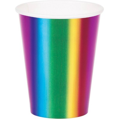 Rainbow Party Cups (Pack of 10) Party Supplies