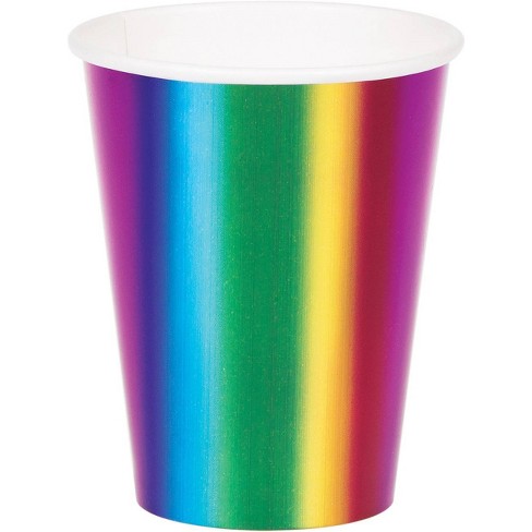 24ct Rainbow Foil Cups : Target