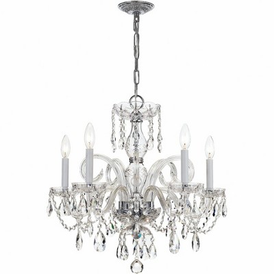 Crystorama Lighting Traditional Crystal 5 - Light Chandelier in  Polished Chrome
